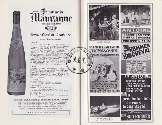 Les programmes de Théatre de l\